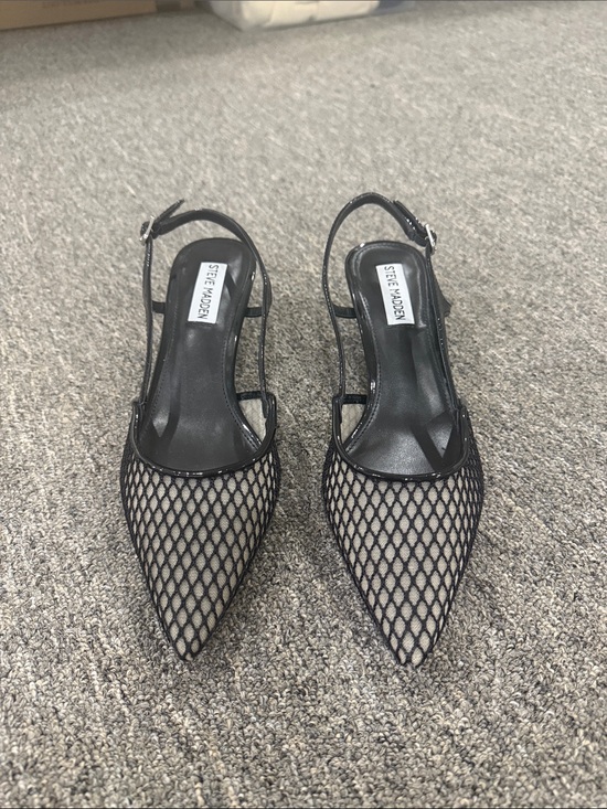 Steve Madden Shoes - Steve Madden Black Mesh Pointed Slingback Pumps